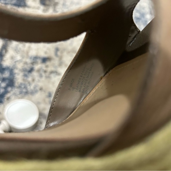 Steve Madden P-Wade Taupe Tan T-Strap Espadrille Wedge Sandals Size 10 - Picture 12 of 12